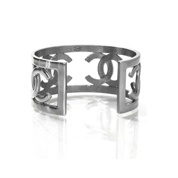 Chanel Cuff Bracelet Silver B16 - Picture 3 of 6
